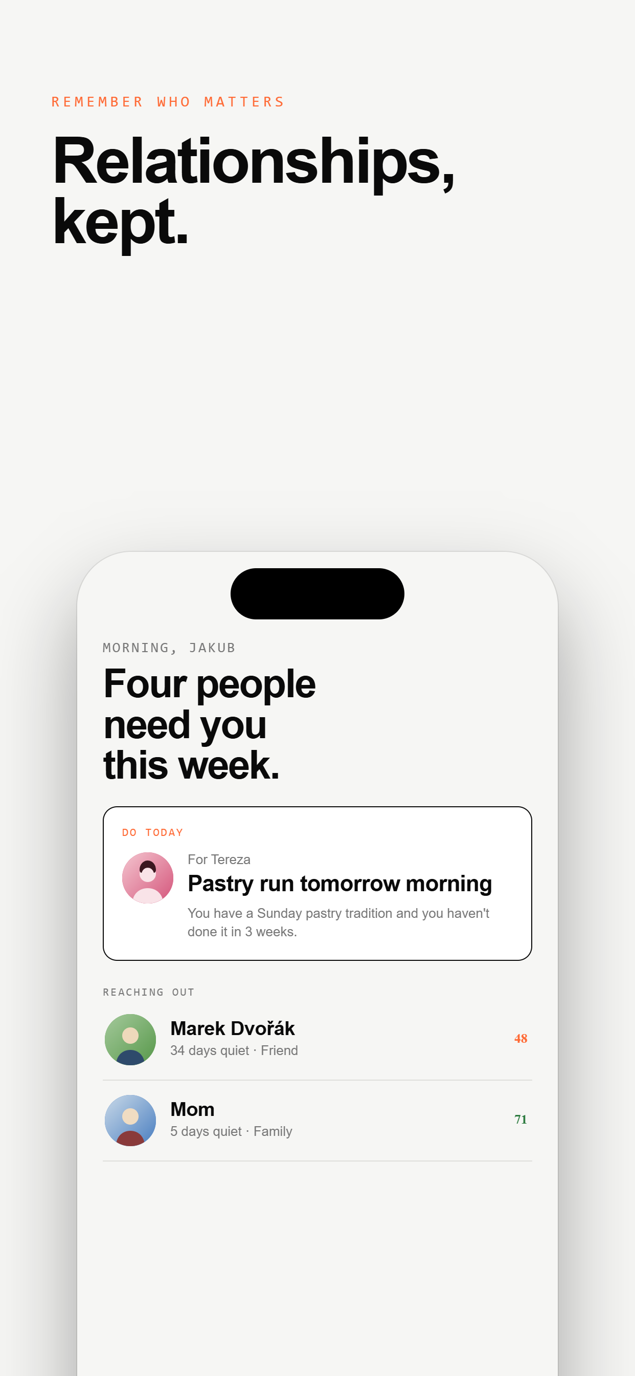 Home screen